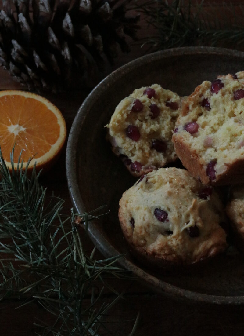 Wintertide Muffins: Orange and Pomegranate