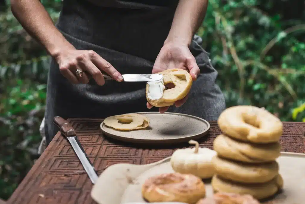 Pumpkin Sourdough Bagels 