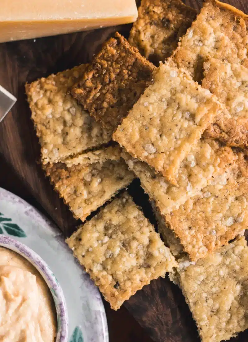 The Best Garlic and Herb Sourdough Discard Crackers