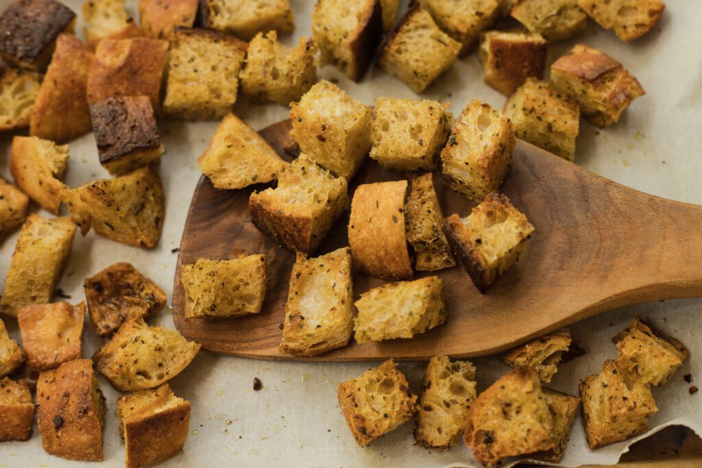 sourdough croutons