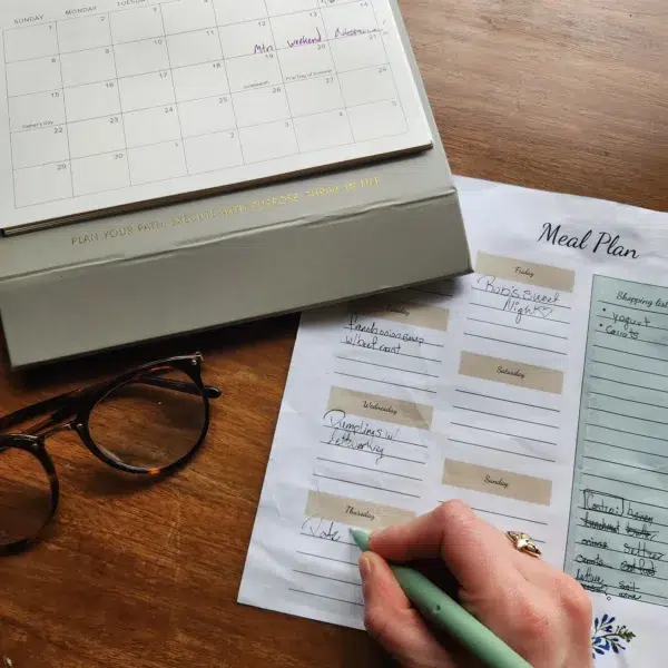 reverse meal planning