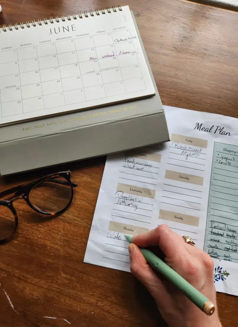 reverse meal planning