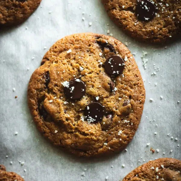 brown butter sourdough chocolate chip cookies
