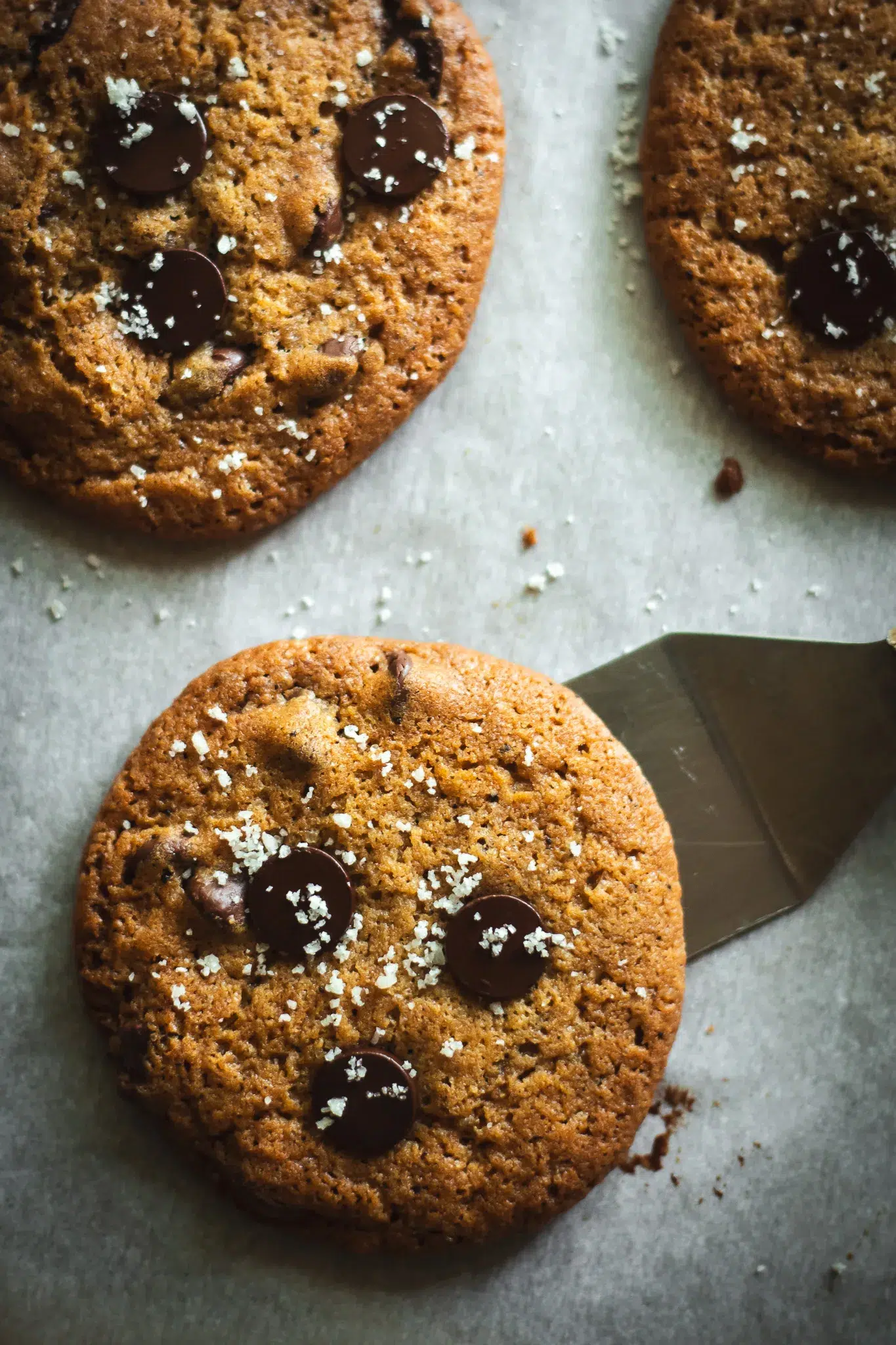 Brown butter sourdough chocolate chip cookies