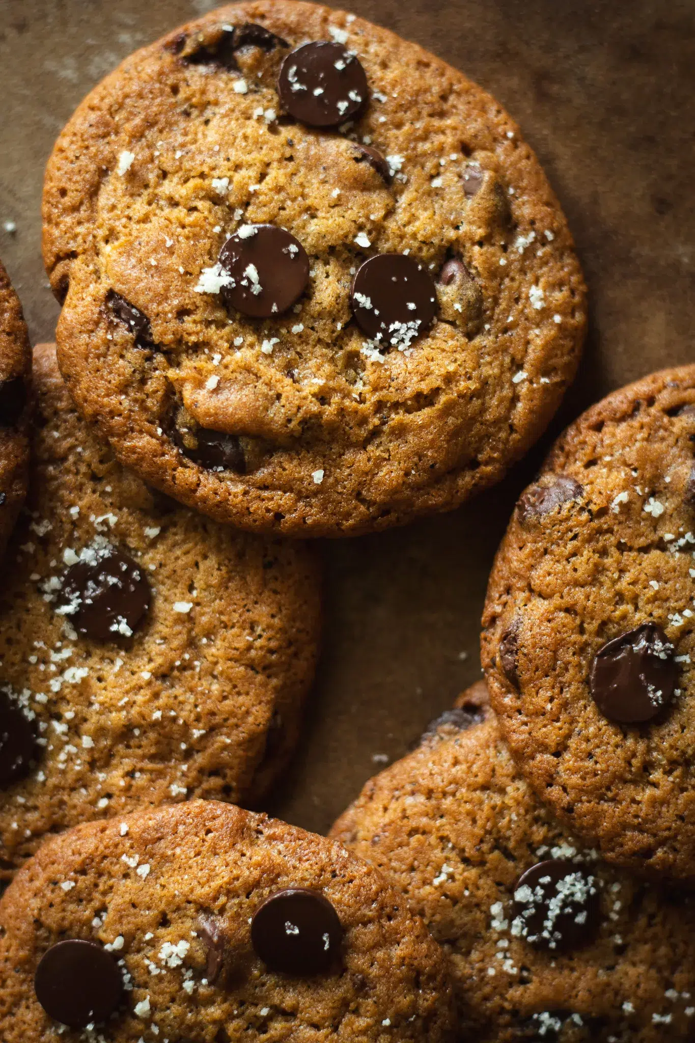 Brown butter sourdough chocolate chip cookies