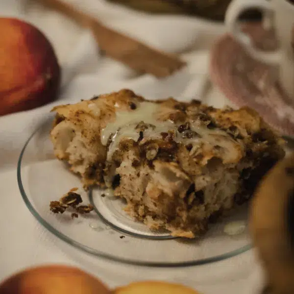 peach cobbler sourdough focaccia