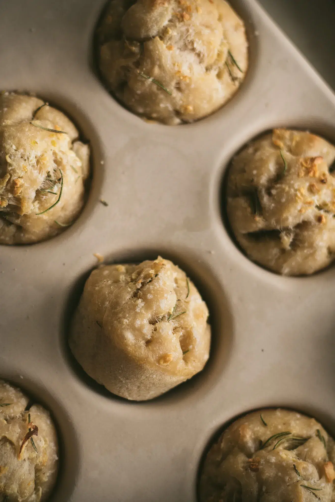 sourdough focaccia muffins