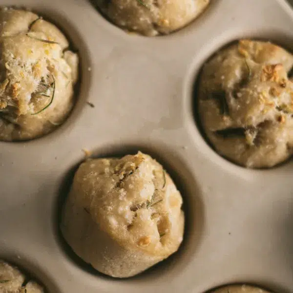 sourdough focaccia muffins