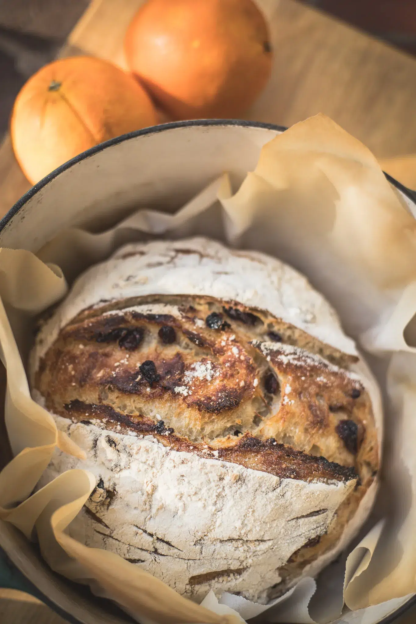 cranberry orange sourdough loaf