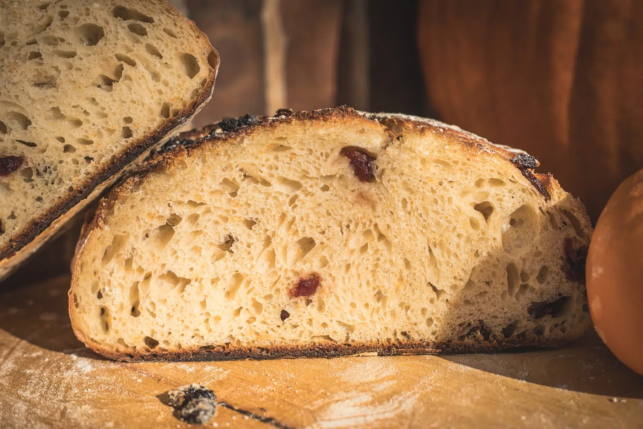 cranberry orange sourdough loaf