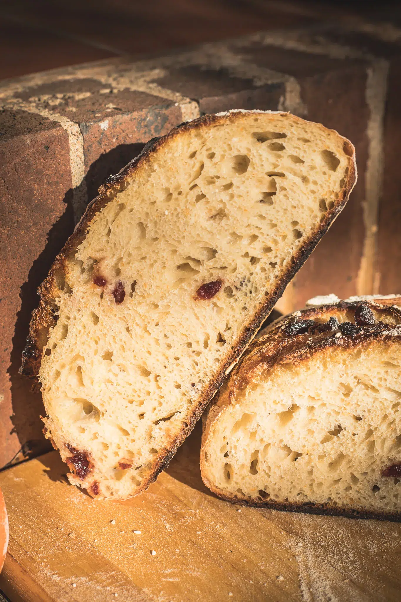 cranberry orange sourdough loaf
