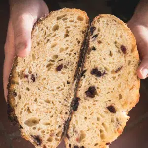 cranberry orange sourdough loaf